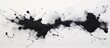 A liquid black ink splash on a white surface resembling a natural landscape, creating an artistic representation of a snowy slope in water form
