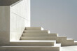 A minimalistic staircase, steps leading upward.
