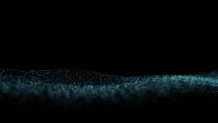 Wall Mural - magic glitter dotted waves loop slow motion animation.