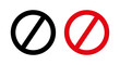 © Gopal - Stop sign icon Set. Illegal entry and Red ban Stop sign vector symbol in a black filled and outlined style. Red Stop Safety Sign.