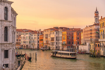 Romantic Venice. Cityscape of  old town and Grand Canal