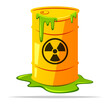 Hazardous waste barrel vector isolated illustration