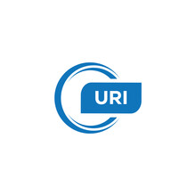 Modern Minimalist URI  Monogram Initial Letters Logo Design