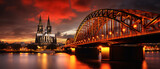 Fototapeta Londyn - Cologne Germany city photographed in Cologne Germany .