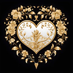 Wall Mural - golden heart