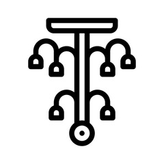 Poster - lamp line icon