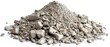 Cement pile on white background