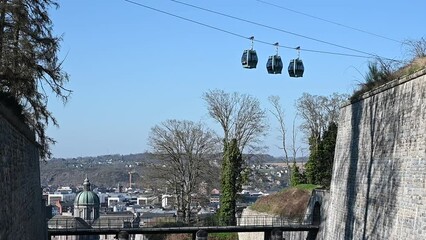 Sticker - Belgique Wallonie Namur Meuse panorama environnement tourisme citadelle telepherique