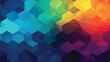 Dark Multicolor Rainbow vector blurry hexagon 