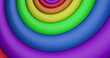 Image of rainbow circles and colours moving on seamless loop