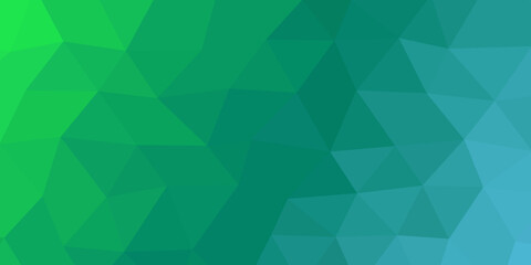 green abstract low poly with triangle shapes design. modern green mosaic with textured overlap layer