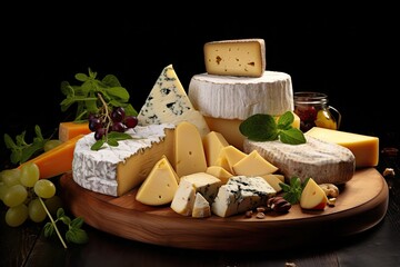 Wall Mural - Various types of cheese