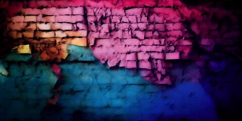 Wall Mural - backdrop rough frightening scary creepy spooky horror gradient color crumbled broken cracked design 
