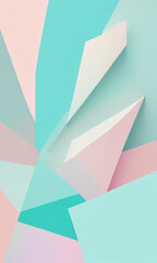 Sticker - Pastel geometric background with triangles