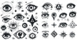 Evil doodle eye.Amulet talisman, various luck souvenir