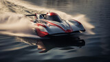Electric powered speedboats race water sports