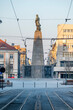 Miasto Łódź- widok na Plac Wolności.	