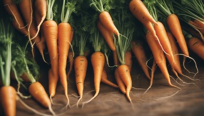 Wall Mural - photo harvest of carrots