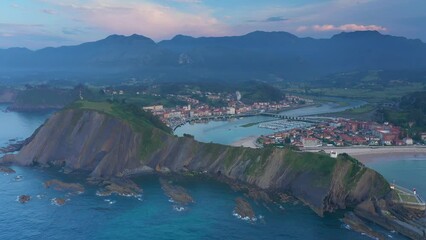 Wall Mural - Aerial View Of Ribadesella, Asturias, Northern Spain