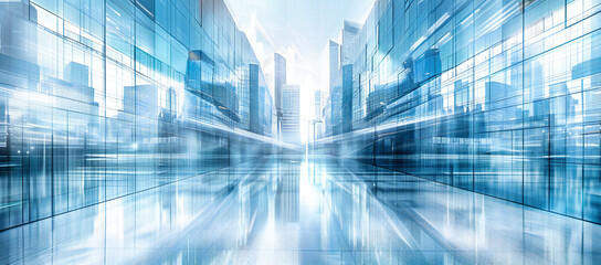 Wall Mural - futuristic technology and city architecture merging in a vibrant digital illustration, emphasizing c
