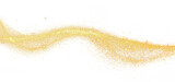 Fototapeta  - Gold glitter line curve sparking shining splatter