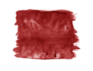 Wall Mural - Abstract red watercolor on white background.