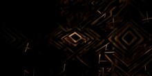 Rendering 3d Wallpaper Gilded Maximalist Backdrop Lux Elegant Modern Background Black On Sculpture Relief Plated Gold Abstract Vintage Pattern Line Fine Diamond Tribal Geometric Golden Seamless
