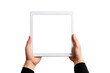 © Vector Nazmul - Hand holding tablet isolated on transparent background Remove png, Clipping Path, pen tool