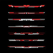 Sport racing stripes car stickers. modification body speed and drift vinyl decal isolated set templates