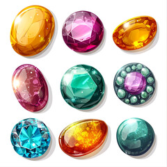 Poster - glossy sphere gem jewelry shine crystal shadow 3d transparent bubble shiny round luxury button gold bal