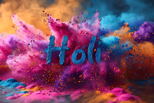 Abstract Colorful Happy Holi Background