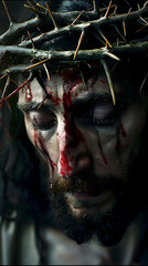 Wall Mural - The sufferings of Jesus Christ in the crown of thorns