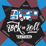 Fototapeta Młodzieżowe - Rock-n-roll festival poster design