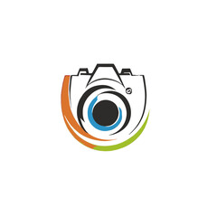 Wall Mural - beautiful simple colorful camera slr logo
