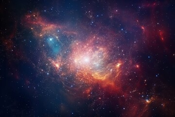 Wall Mural - abstract cosmic explosion of stars and galaxies