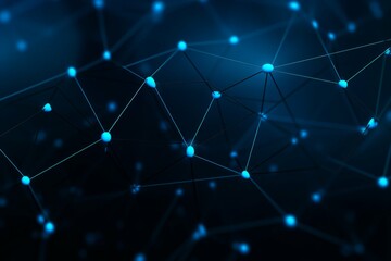 Wall Mural - blue network background template