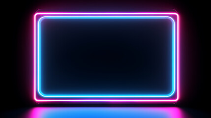 blue glowing sign
