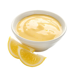 Wall Mural - Bowl with lemon sauce isolated on transparent background