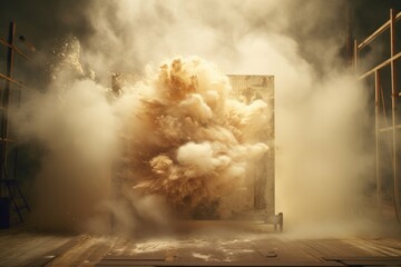 Wall Mural - the background of the image is beige