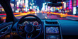 Autonomes Fahren | Selbstfahrendes Auto im Straßenverkehr bei Nacht