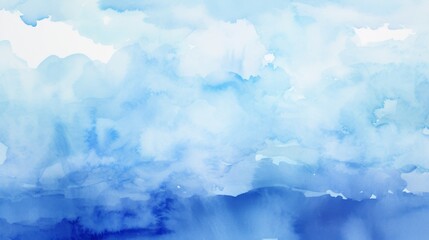  Abstract ombre watercolor background with Royal Blue, Sky Blue, White