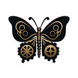 Steampunk Schmetterling Illustration isoliert auf transparentem Hintergrund