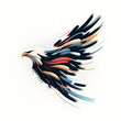 Calligraphies design of a eagle, generative ai, 