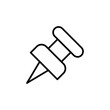 © Upnowgraphic Studio - Push pin outline icons, minimalist vector illustration ,simple transparent graphic element .Isolated on white background