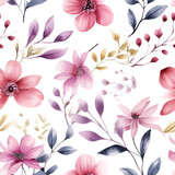 Fototapeta Dinusie - Floral tile