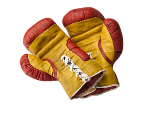 Red and yellow boxe gloves