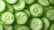 sliced cucumber top view food background
