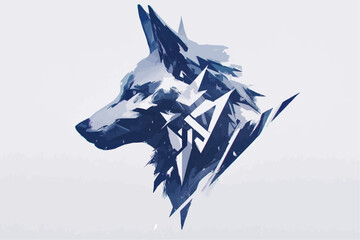 Wall Mural - wolf head vector