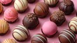 food background of chocolate candies