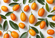 a collection of kumquats isolated on a transparent background